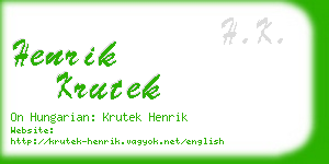 henrik krutek business card